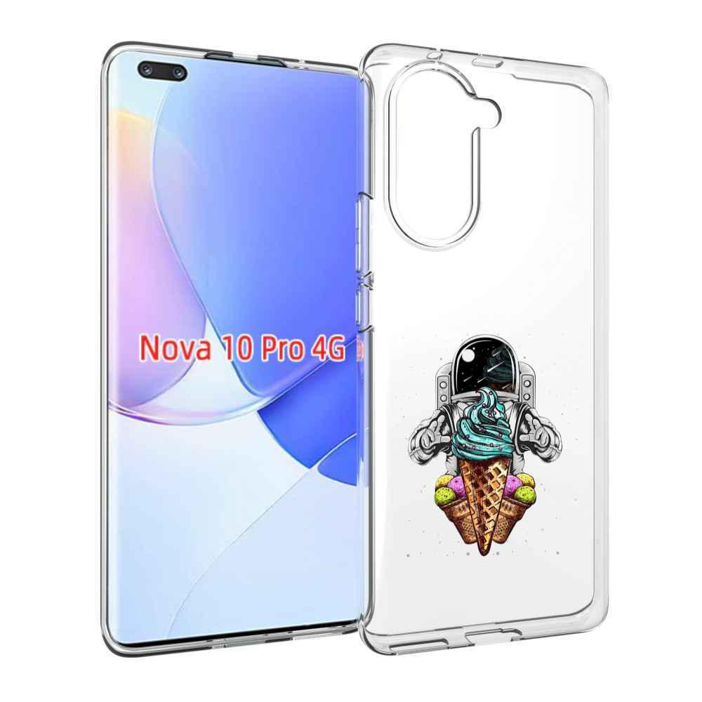 Чехол MyPads астронавт-любит-мороженное для Huawei Nova 10 Pro противоударный