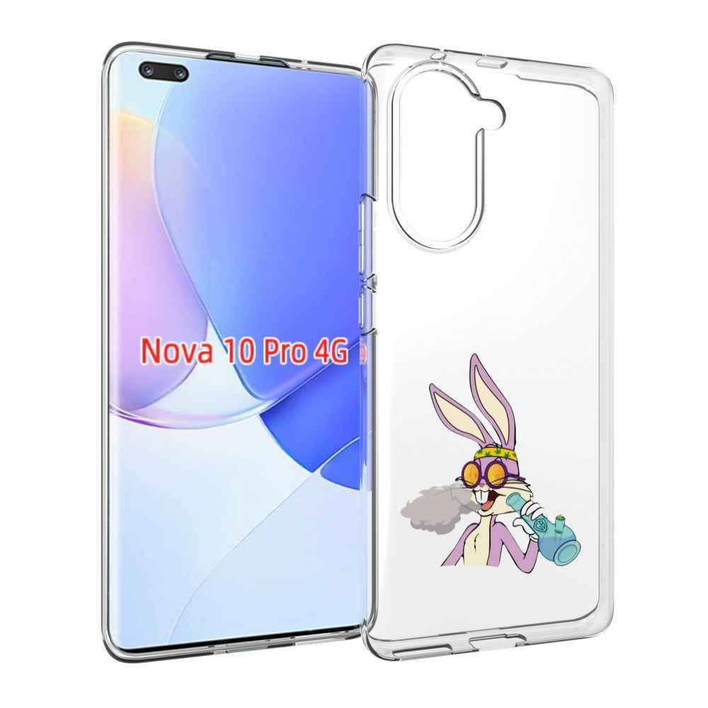 Чехол MyPads бакс-банни-любитель-подымить для Huawei Nova 10 Pro противоударный
