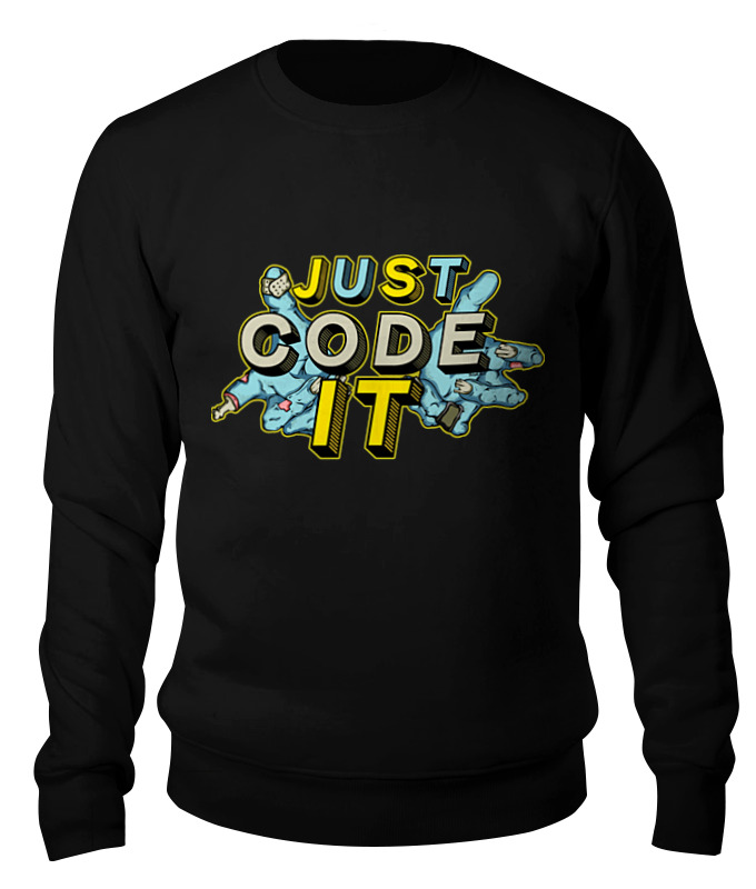 

Свитшот унисекс Printio Code it черный 2XL, Code it