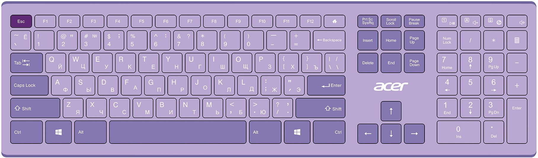 Комплект клавиатура и мышь ACER OCC205 ZL.ACCEE.00D