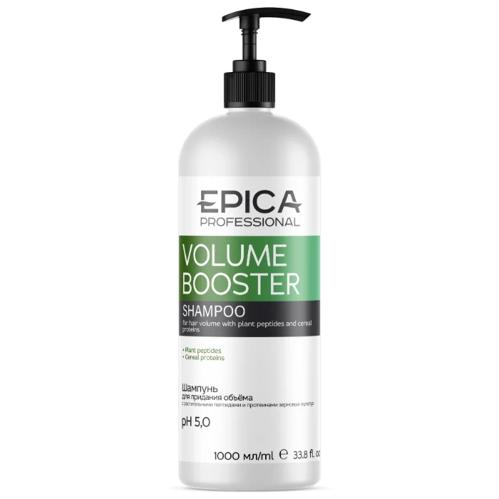 Купить Шампунь для придания объёма волос Epica Volume booster 1000 мл, Epica Volume booster - Шампунь для придания объёма волос, 1000 мл