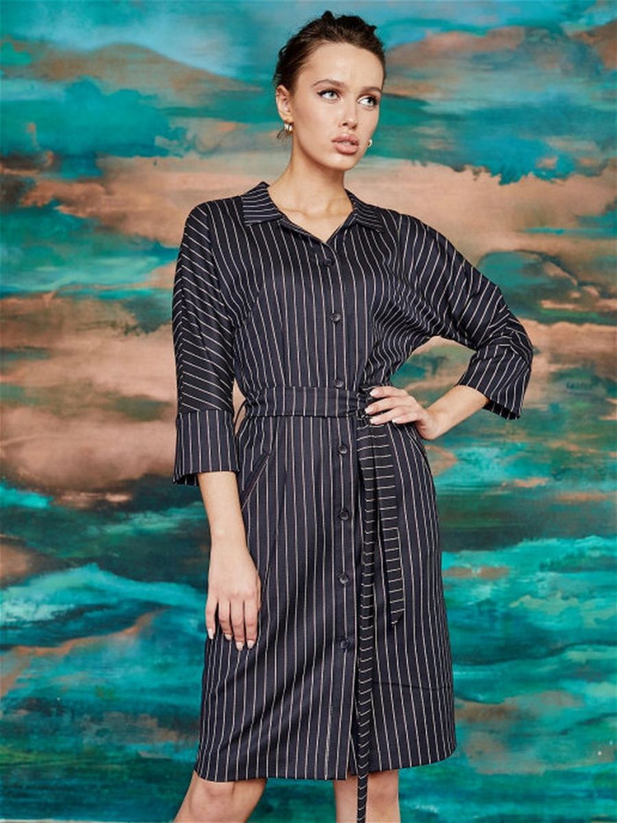 

Платье женское AVEMOD AVE3574 синее 48 RU, Синий, AVE3574