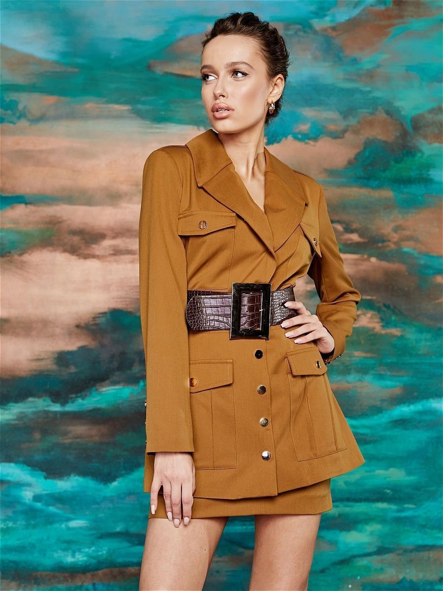 

Юбка женская AVEMOD AVE3597-3 коричневая 46 RU, Коричневый, AVE3597-3
