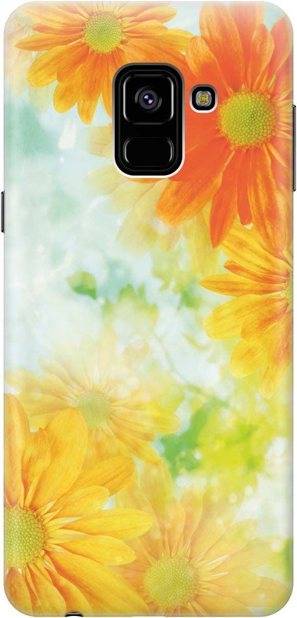

Чехол на Samsung Galaxy A8 (2018) с принтом "Оранжевые цветы", Желтый;зеленый, 1185