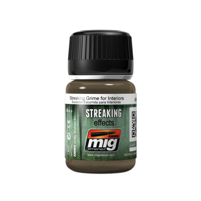 

Эмаль Ammo Mig STREAKING GRIME FOR INTERIORS (Потеки грязи для интерьера) AMIG1200