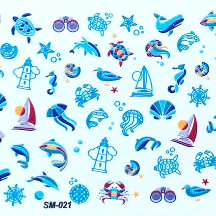 

Набор, Anna Tkacheva, Cлайдер SM №21 «Море. Животные», 3 шт., Голубой