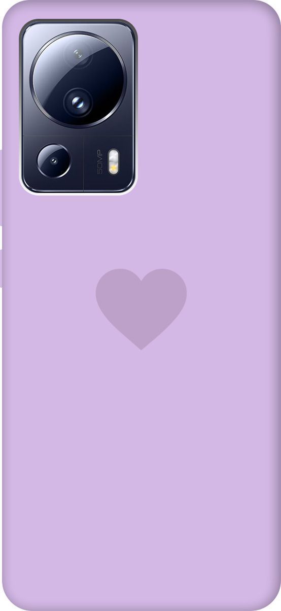 

Чехол на Xiaomi 13 Lite Лайт Silky Touch Premium с принтом "Heart" сиреневый, Фиолетовый, 158535