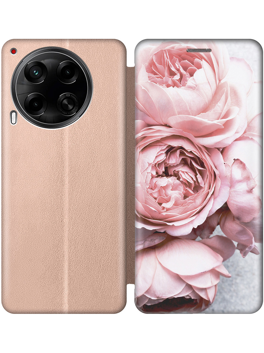 

Чехол-книжка на Tecno Camon 30 4g / 30 5g с принтом "Нежность" золотой, Золотистый;белый;зеленый;розовый, 782632421