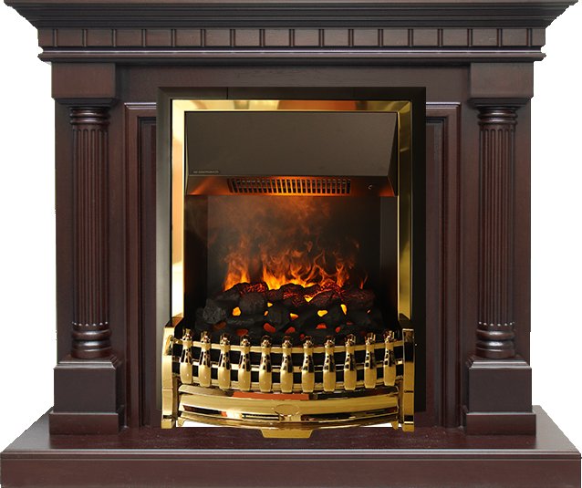 фото Каминокомплект dallas - темный дуб с очагом atherton dimplex