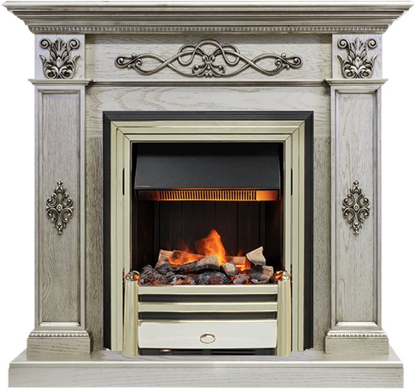 фото Каминокомплект derby - old silver с очагом cavendish dimplex