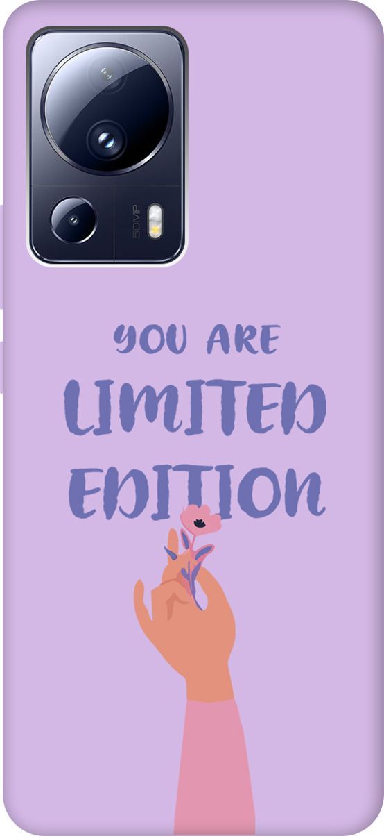 

Чехол на Xiaomi 13 Lite Лайт с принтом "Limited Edition" сиреневый, Фиолетовый, 158535