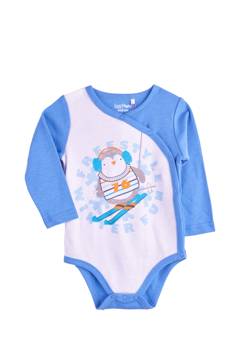 

Боди детское Kari baby AW19B13103714 синий/белый р.80, AW19B13103714