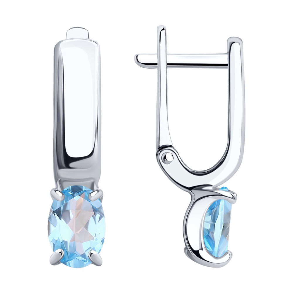 

Серьги из серебра Diamant 94-320-00626-1, топаз, 94-320-00626-1