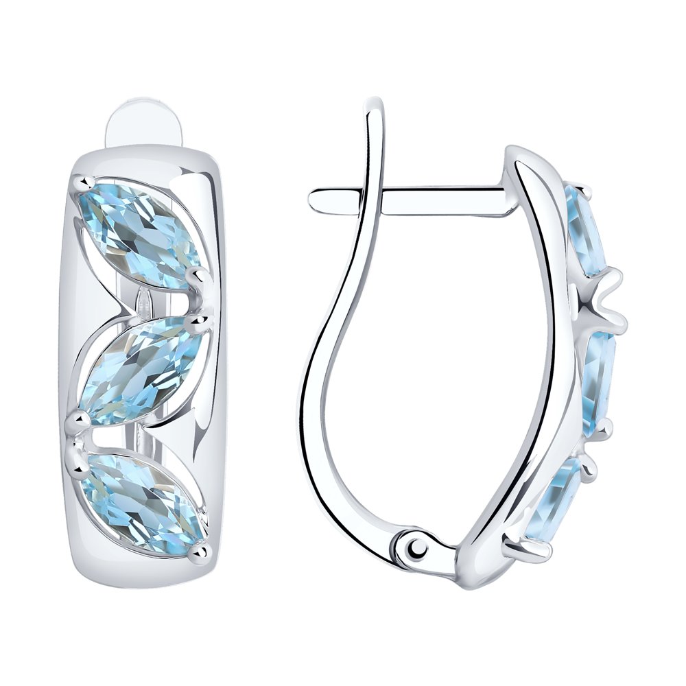 

Серьги из серебра Diamant 94-320-00633-1, топаз, 94-320-00633-1