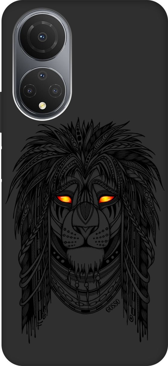 

Матовый Soft Touch Чехол на Honor X7 "Grand Leo" черный, Черный;желтый, 158558