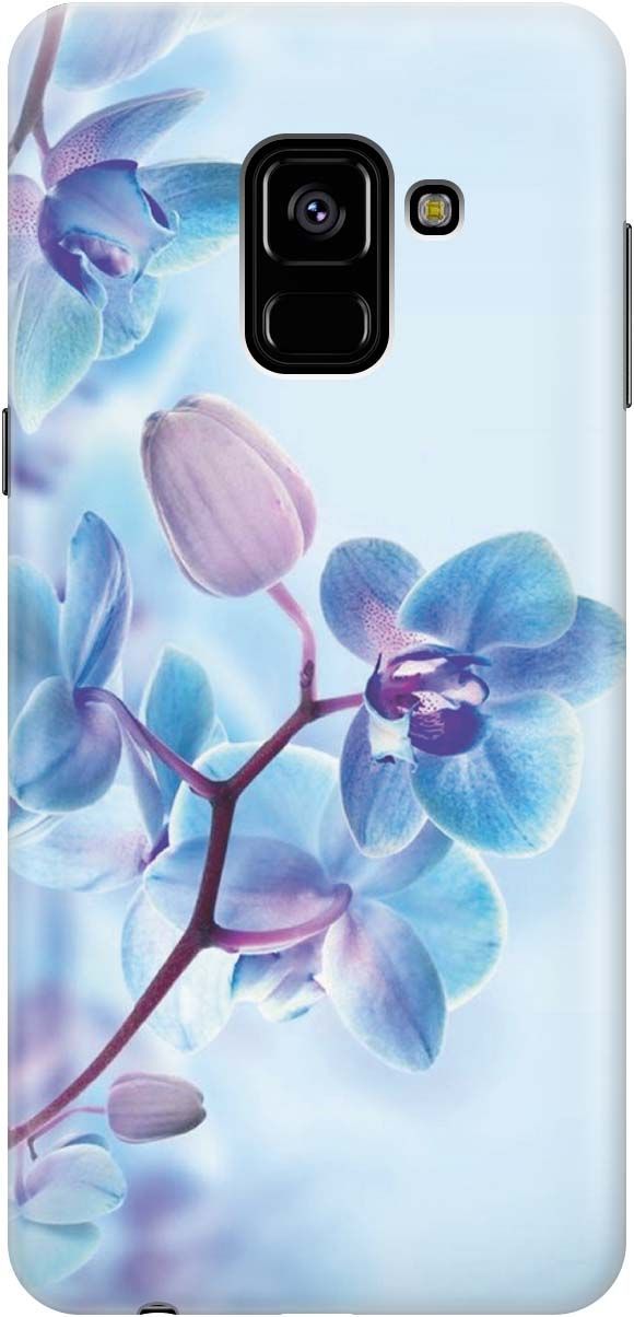 

Чехол на Samsung Galaxy A8 (2018) с принтом "Синий цветок на синем", 1185