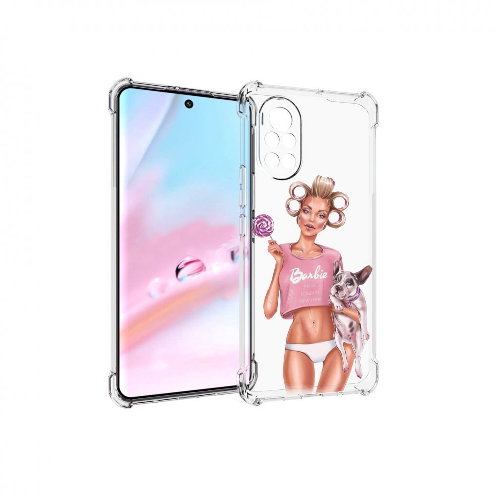 

Чехол MyPads Барби-с-собачкой женский для Huawei Nova 8 (ANG-LX1), Прозрачный, Tocco