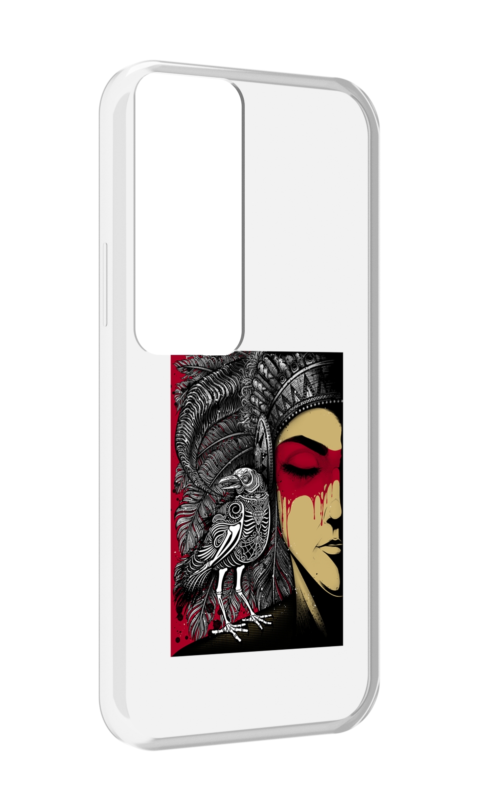 

Чехол MyPads девушка с вороном в абстракции для Tecno Pova Neo 2, Прозрачный, Tocco