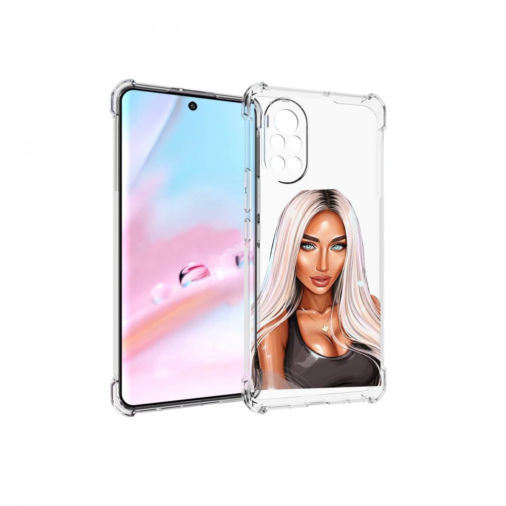

Чехол MyPads Блондинка женский для Huawei Nova 8 (ANG-LX1), Прозрачный, Tocco
