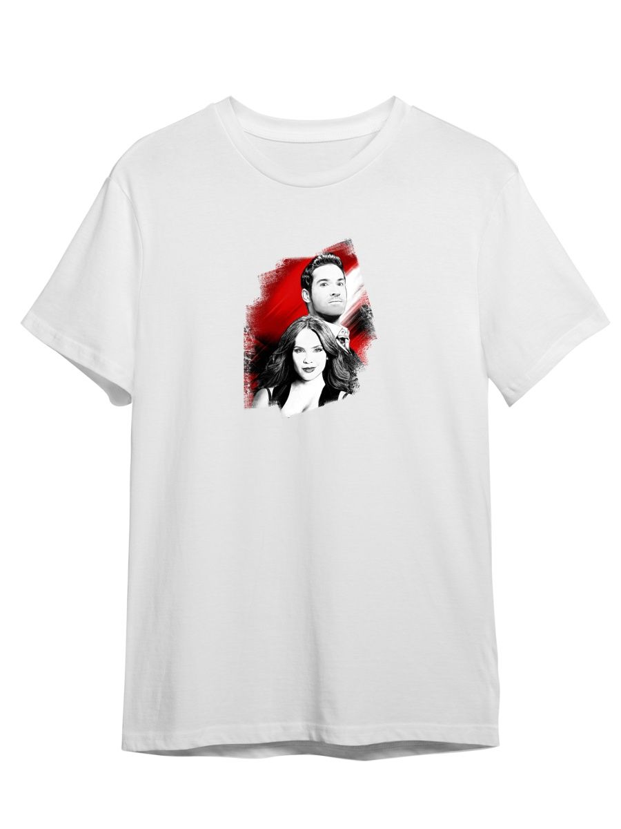 

Футболка унисекс Каждому Своё Lucifer/Люцифер/Сериал SRLU3 белая 5XL, "Lucifer/Люцифер/Сериал" SRLU3