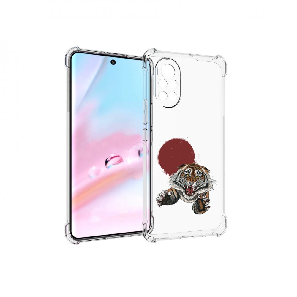 

Чехол MyPads Бросок тигра для Huawei Nova 8 (ANG-LX1), Прозрачный, Tocco
