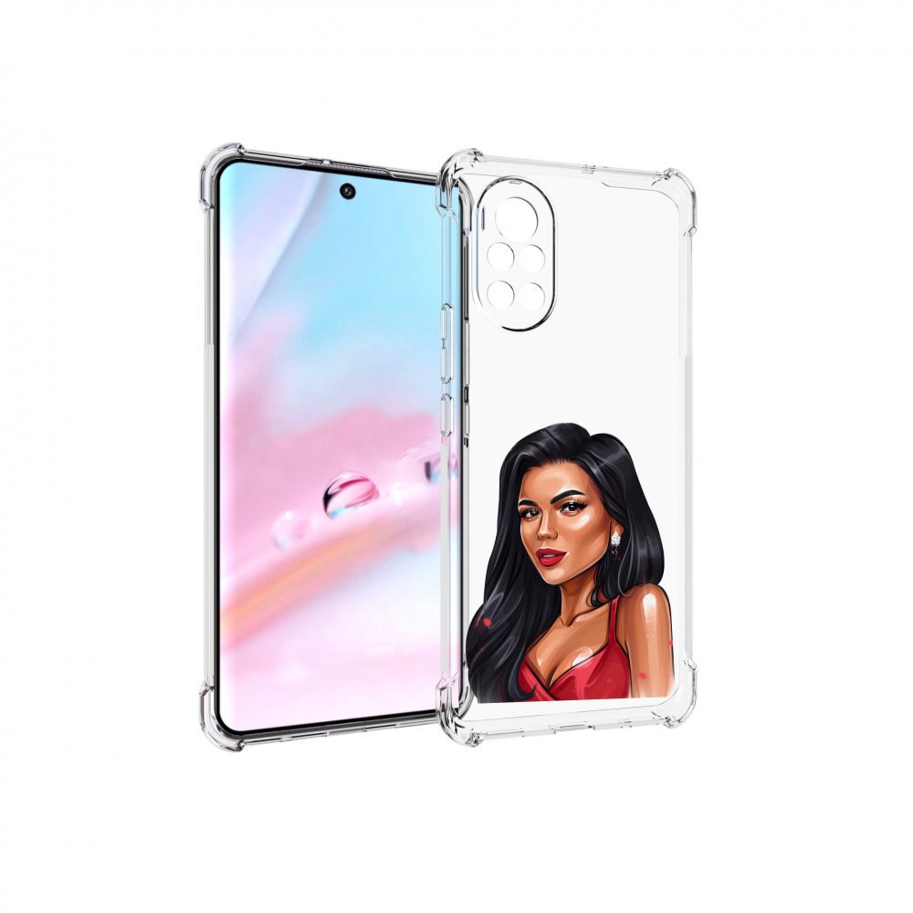 

Чехол MyPads Брюнетка-в-красном-платье для Huawei Nova 8 (ANG-LX1), Прозрачный, Tocco