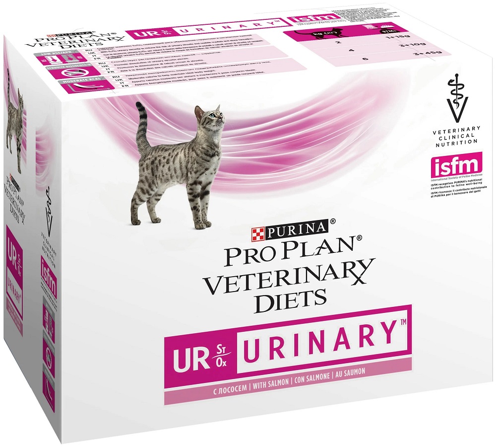 фото Влажный корм для кошек pro plan veterinary diets ur, с лососем, 10 шт по 85г