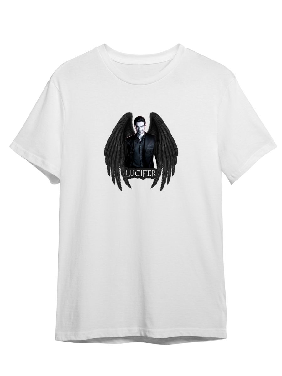 

Футболка унисекс Каждому Своё Lucifer/Люцифер/Сериал SRLU4 белая 3XL, "Lucifer/Люцифер/Сериал" SRLU4