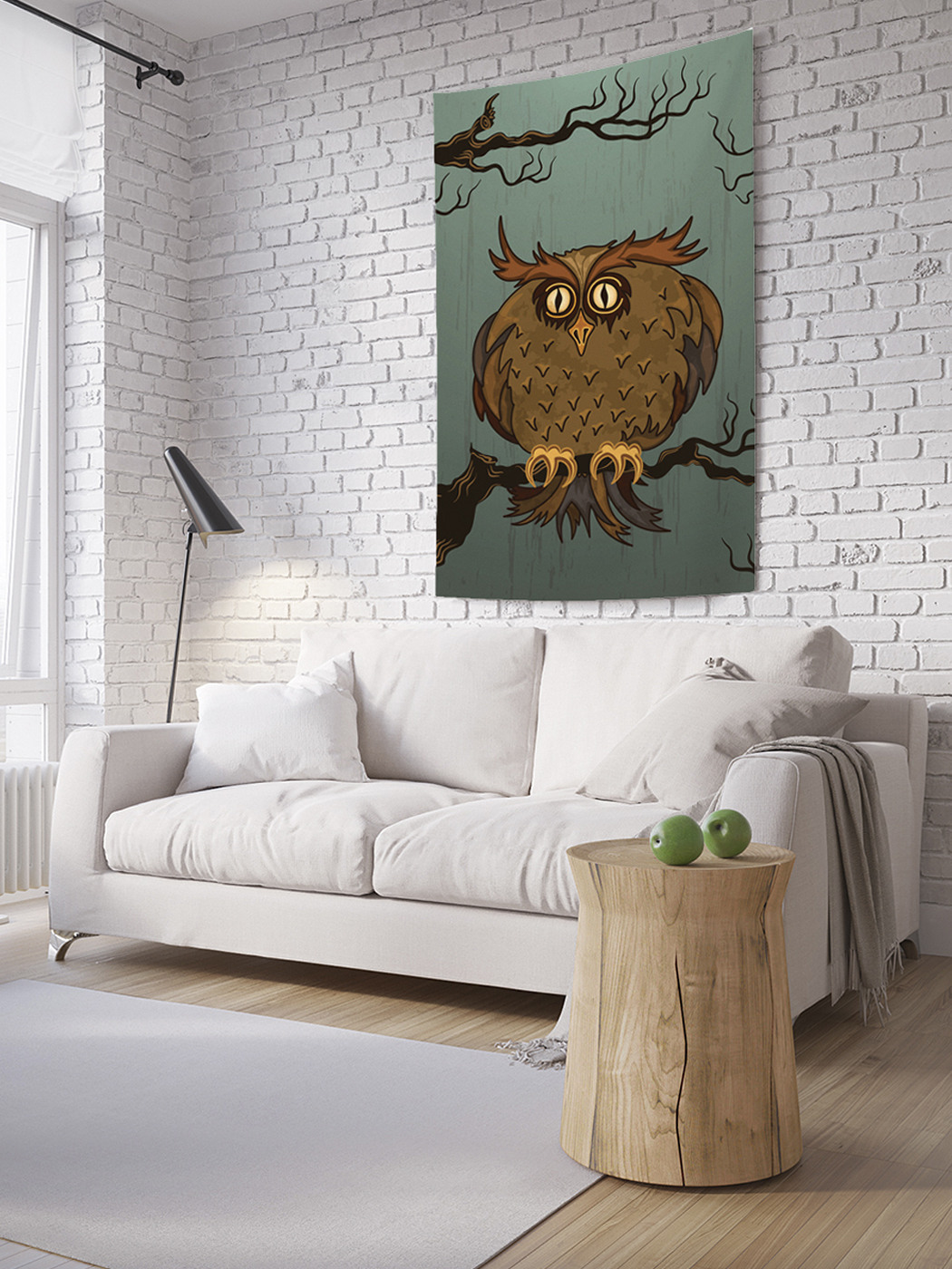 

Вертикальное фотопанно на стену JoyArty Испуганная сова 100x150 см, Испуганная сова