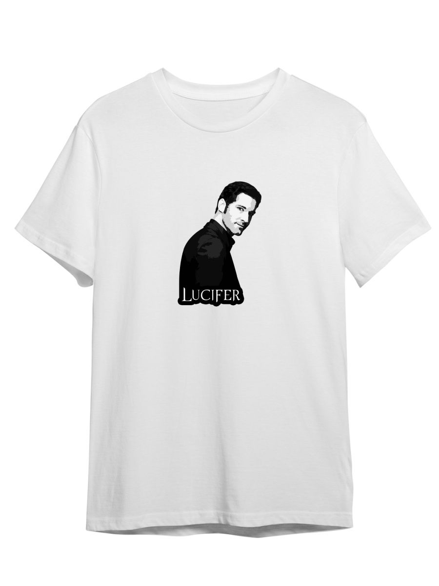 

Футболка унисекс Каждому Своё Lucifer/Люцифер/Сериал SRLU6 белая 3XL, "Lucifer/Люцифер/Сериал" SRLU6