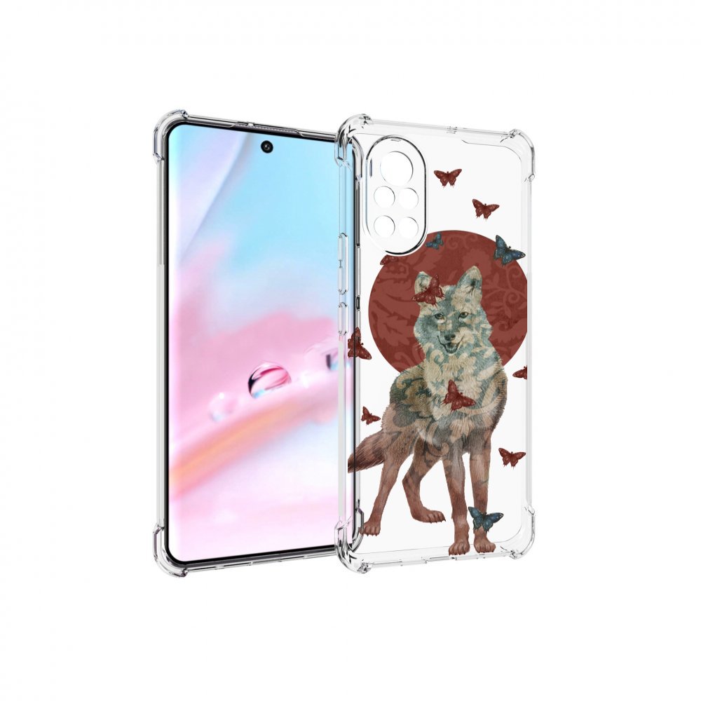 

Чехол MyPads Волчица с бабочками для Huawei Nova 8 (ANG-LX1), Прозрачный, Tocco