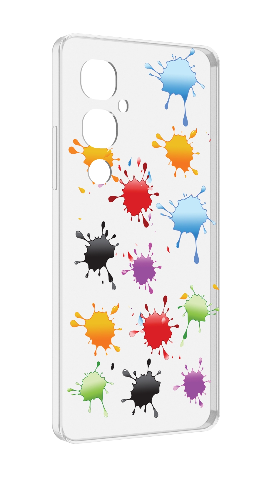 

Чехол MyPads кляксы для Tecno Pova 4 Pro, Прозрачный, Tocco