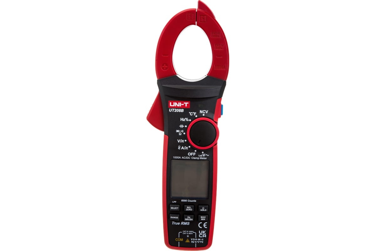 

Токоизмерительные цифровые клещи UNI-T UT208B TrueRMS, AC/DC, 1000A, 00-00004257