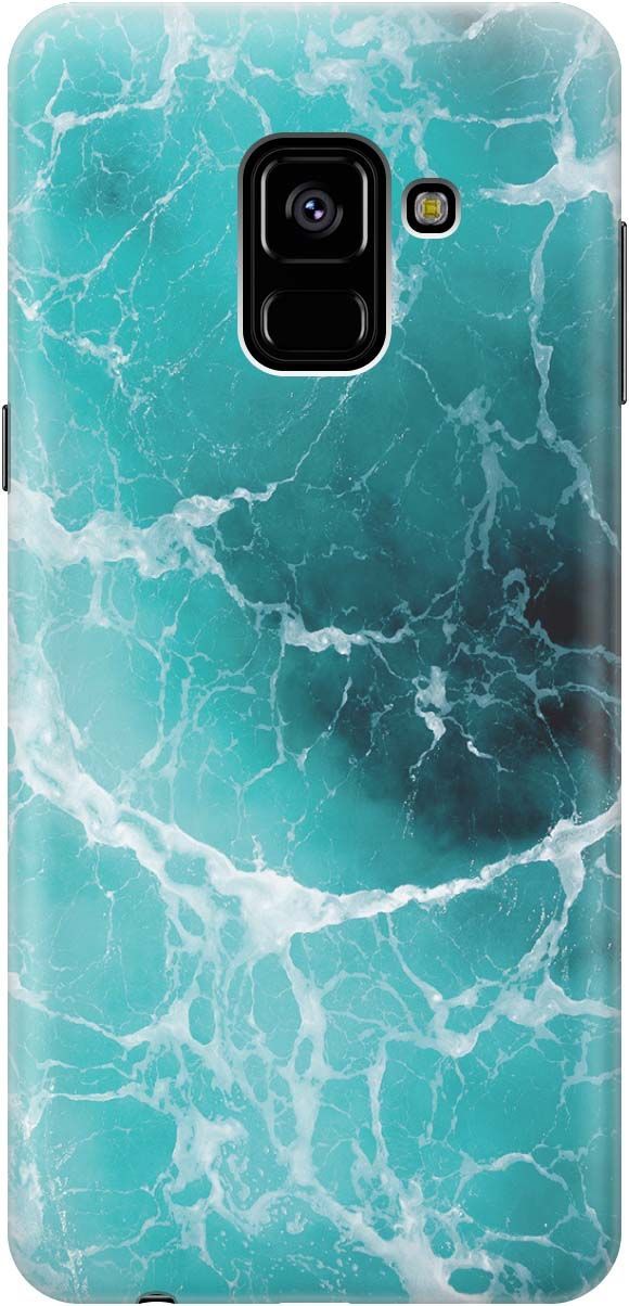 

Силиконовый чехол на Samsung Galaxy A8 (2018) с принтом "Лазурный океан", Белый;зеленый, 1185
