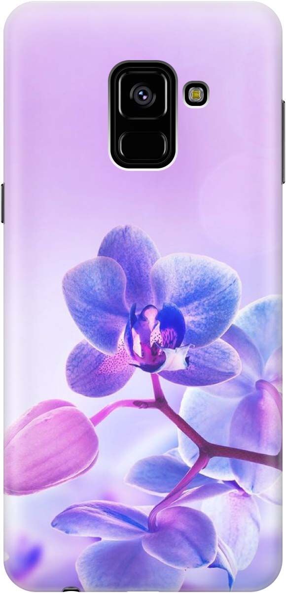 

Чехол на Samsung Galaxy A8 (2018) с принтом "Лиловые орхидеи", Голубой;фиолетовый, 1185