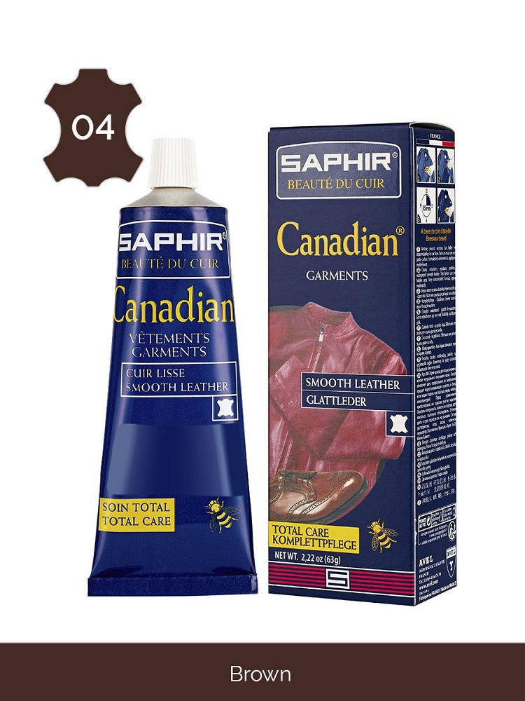 Крем-краска для гладкой кожи Canadian Brown (Коричневый) 75 мл Saphir. Цвет: коричневый