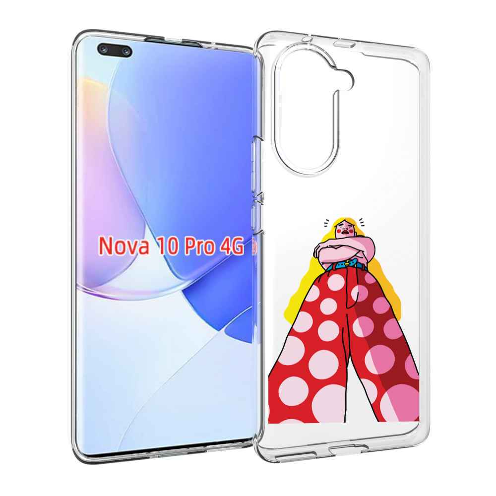 Чехол MyPads высокая-девушка для Huawei Nova 10 Pro противоударный