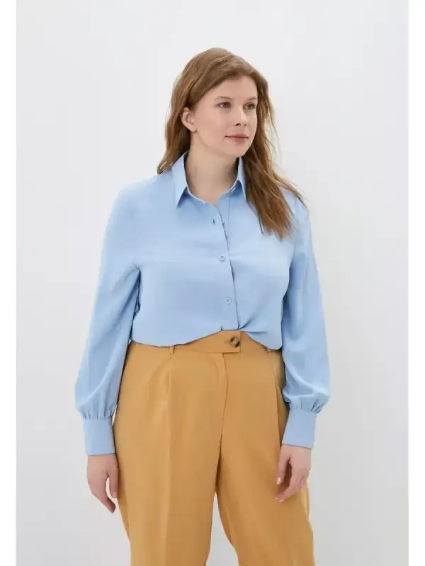 

Блуза женская AVEMOD AVE3704 голубая 42 RU, Голубой, AVE3704