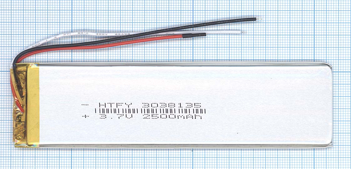 Аккумулятор для телефона OEM 2500мА/ч для универсальный 3*38*135mm