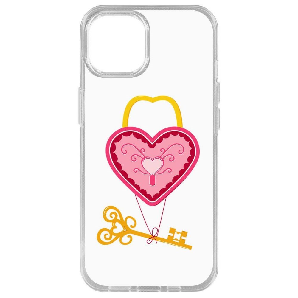 

Чехол-накладка Krutoff Clear Case Ключ от сердца для iPhone 14 Plus