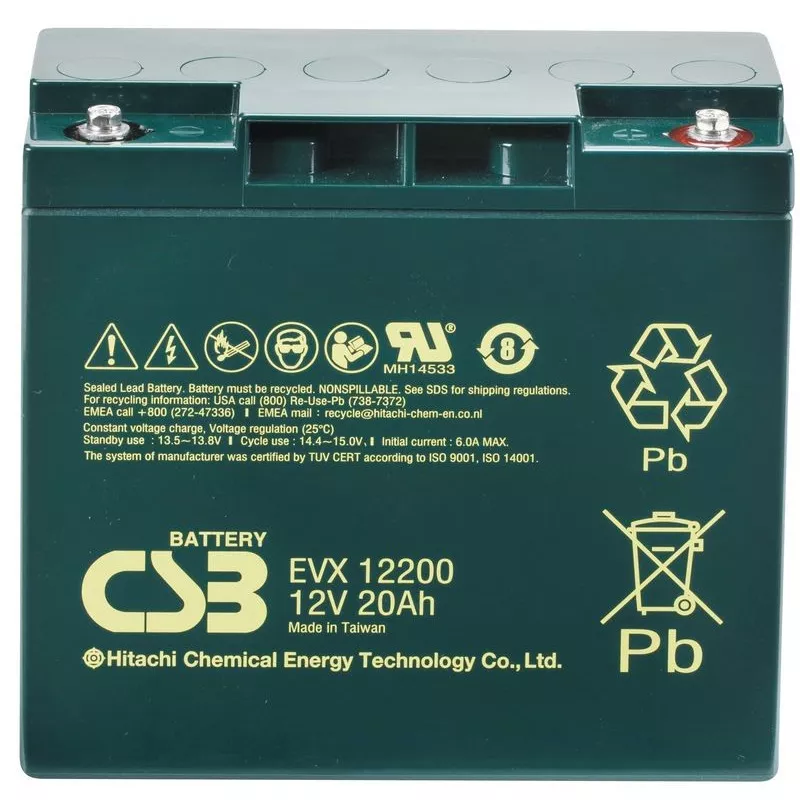 

Аккумулятор для ИБП CSB CSBEVX12200 20 А/ч 12 В, CSBEVX12200