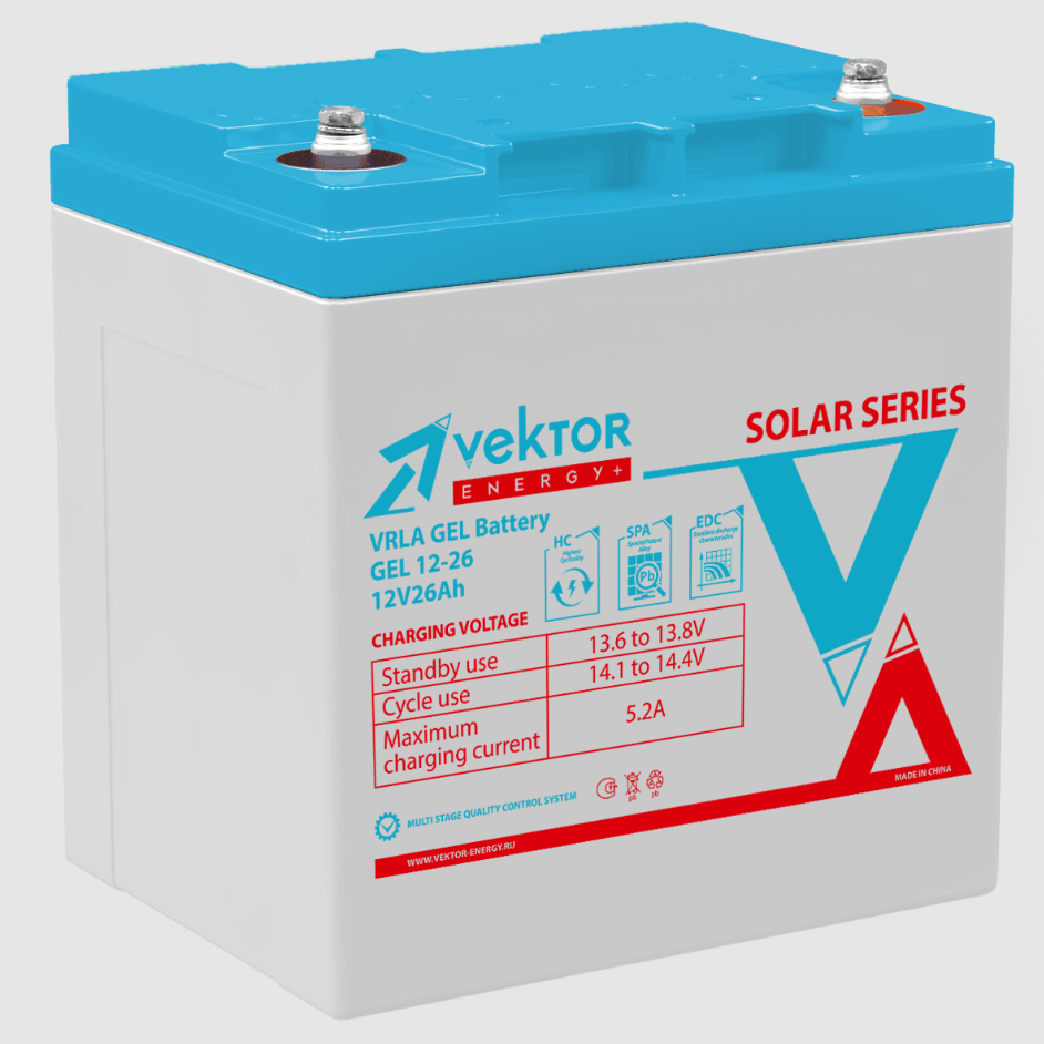 Аккумулятор для ИБП Vektor Energy GEL12-26 26 А/ч 12 В