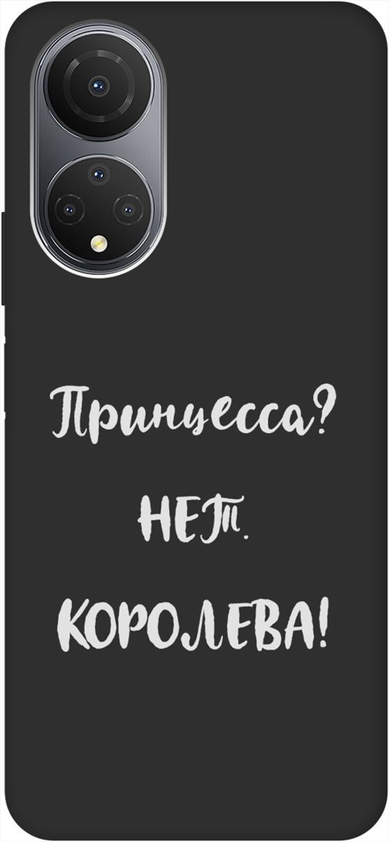 

Матовый Soft Touch Чехол на Honor X7 "Princes W" черный, Черный;серый, 158559