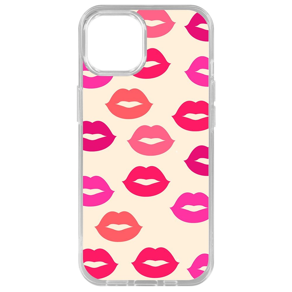

Чехол-накладка Krutoff Clear Case Губы паттерн 1 для iPhone 14 Plus