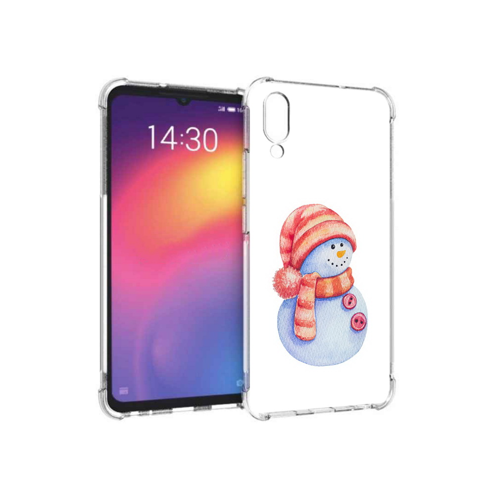 

Чехол MyPads Tocco для Meizu Note 9 Веселый снеговик (PT134513.88.44), Прозрачный, Tocco