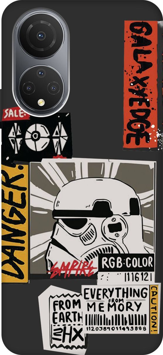 

Чехол на Honor X7 "Stormtrooper Stickers" черный, Черный;белый, 158559