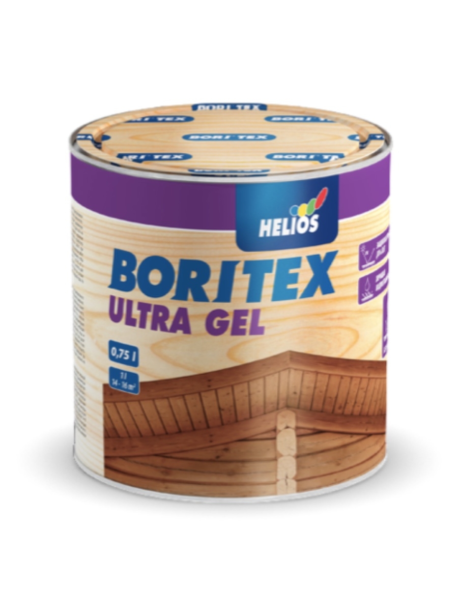 фото Пропитка для дерева boritex ultra gel 0,75л № 4 орех