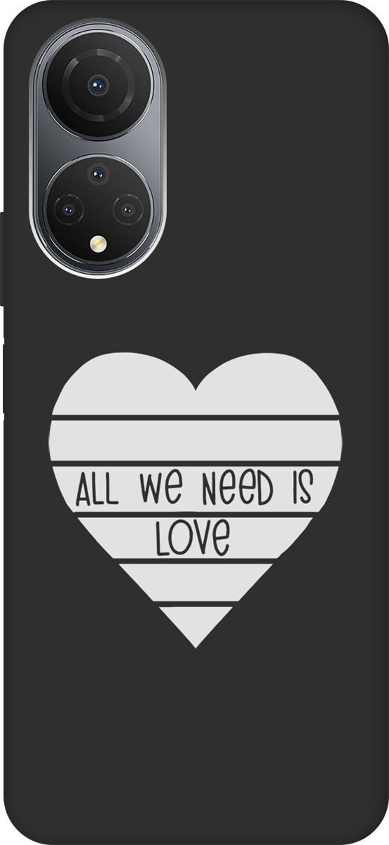 

Чехол на Honor X7 "All We Need is Love W" черный, Черный;белый, 158559