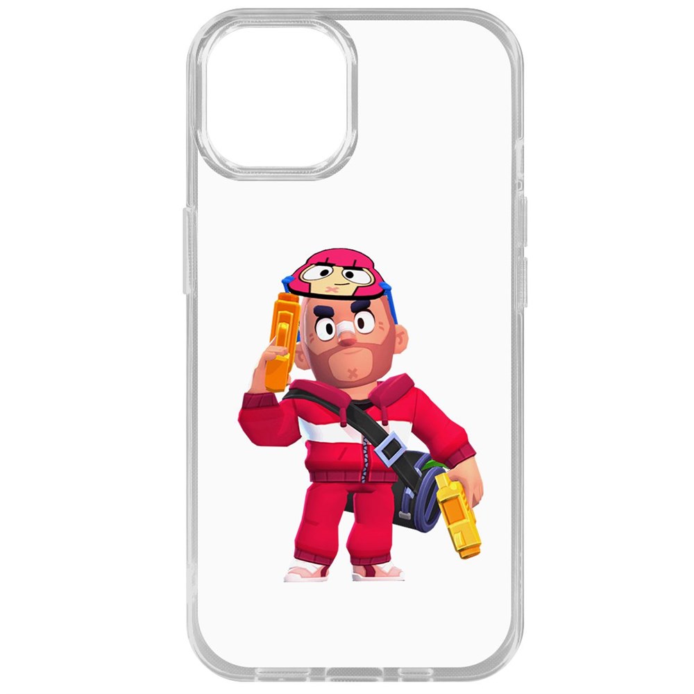 

Чехол-накладка Krutoff Clear Case Brawl Stars-Красавчик Кольт для iPhone 14