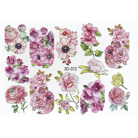 

Набор, Anna Tkacheva, 3D-слайдер №372 «Цветы. Цветочки», 3 шт., Разноцветный